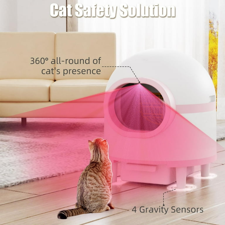 Pefilos Self Cleaning Cat Litterbox Never Scoop Litter Again Less Tracking Better Odor Control White