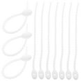thumbnail image 6 of HOOWIFFY 20Pcs White Silicone Data Cable Organizer Portable Reusable Cord Ties for Cable Management, 6 of 8