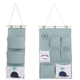 thumbnail image 3 of Puerta de almacenamiento colgante, bolsa de almacenamiento para colgar en la pared de algodón ligero Bolsas de almacenamiento plegables para la puerta con ganchos, 3 of 8