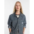 thumbnail image 2 of Kacey Lee Women's Cropped Chore Jacket, Sizes XS-XXL, 2 of 6