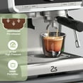 thumbnail image 2 of 20 Bar Semi-Automatic Espresso Machine with Built-in Grinder & Milk Frother, 2.8L Removable Water Tank for Cappuccino, Latte, Home and Office Use, 2 of 8