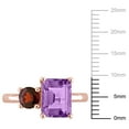 thumbnail image 3 of Everly Women's Amethyst and Garnet Rose Gold Plated Ring, 3 of 9