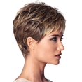 thumbnail image 1 of Peluca de pelo Sunnimix con flequillo Oblicuo 25cm, 1 of 8
