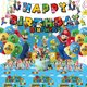 thumbnail image 4 of Decoraciones de cumpleaños de Super Mario, globos de dibujos animados de Mario Bros, vajilla de papel, pegatinas, telón de fondo para fiestas infantiles, suministros, juguetes, regalos, 4 of 5