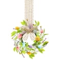 thumbnail image 2 of 8" Mini Easter Wreaths for Kitchen Cabinet, Small Spring Artificial Easter Egg Wreath with Ribbon Bow for Window Front Door Table Centerpiece Farmhouse Decor, 2 of 7