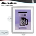 thumbnail image 4 of Stupell Industries Art Deco Disco Coffee Maker over Purple Gray Framed Print Under Glass, 13 x 16, by LISH Creative, 4 of 8
