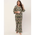 thumbnail image 2 of Moomaya Sleepwear, Printed Night Suit For Women, Cotton Kurta Pajama Set Pjs Loungewear, 2 of 9