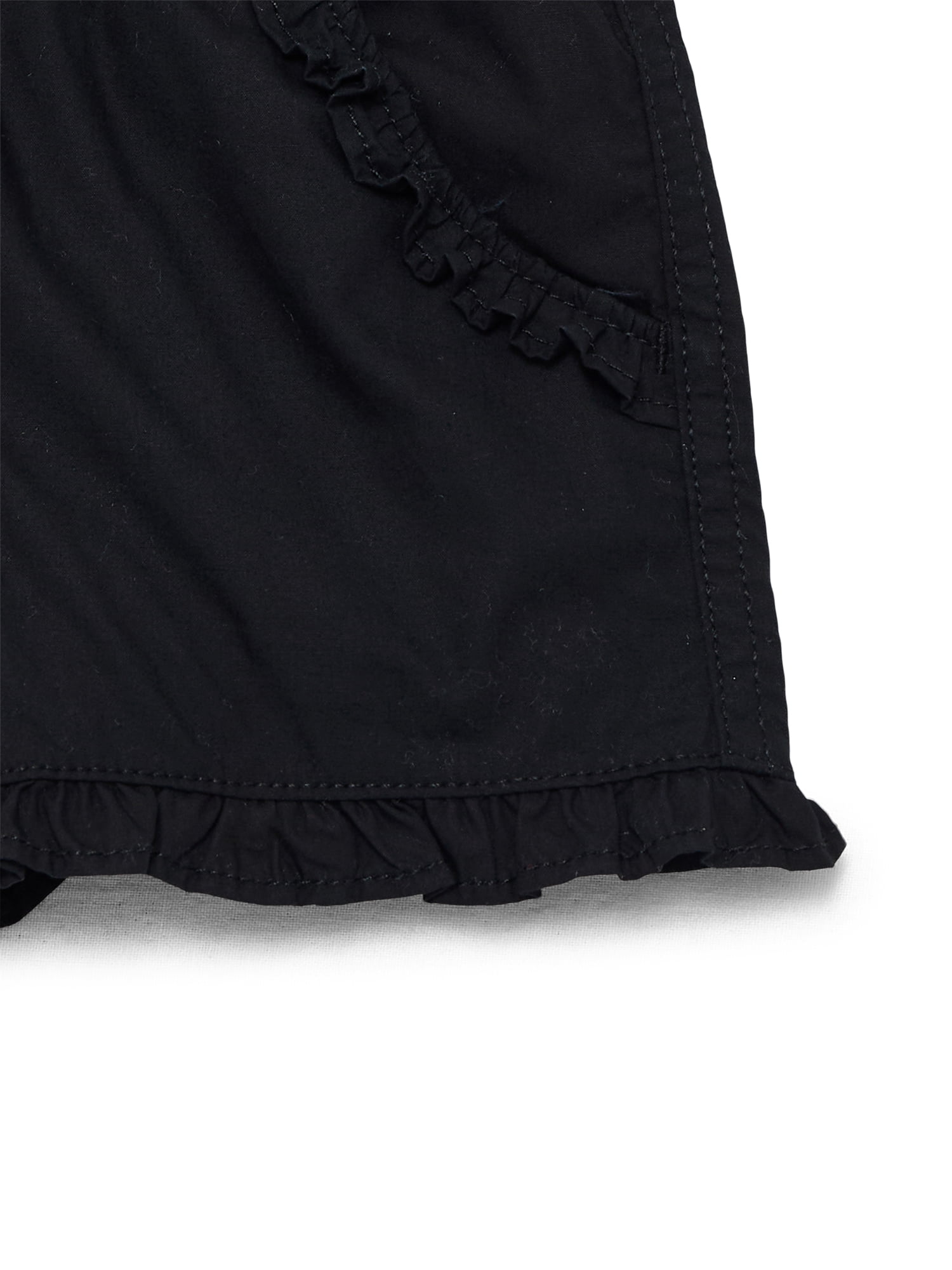 Wonder Nation Baby Girls Cotton Ruffle Pocket Shorts, Sizes 0M-24M