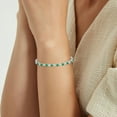 thumbnail image 6 of APSVO S925 Sterling Silver Plated Tennis Bracelets for Women Girls CZ May Birthstone Bracelets with Green Emerald Birthday Graduation Jewelry Gifts Teen Her Mom Wife Adults Kids Ideas, 6 of 9