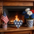 thumbnail image 6 of Chmadoxn 4th of July Decorations,Patriotic Decorations Patriotic Wooden Heart Americanas Decor Independence Day Table Centerpiece 4th Of July Crafts Wood, 6 of 6