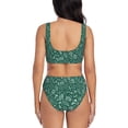thumbnail image 3 of Daiia Green Christmas Women's Bikini Set Two Piece Swimsuit High Waisted Bikini Adjustable Straps Bikini Perfect for Beach, Pool, and Summer Vacation-XX-Large, 3 of 9