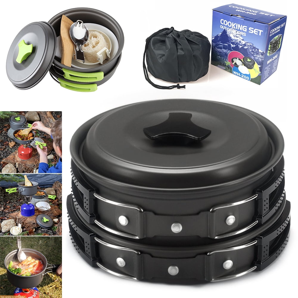 titanium backpacking cooking set camping cookware 6pc backpacking mess kit