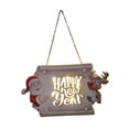thumbnail image 3 of Placa de luz de Navidad de madera Adorno decorativo Letrero brillante Letrero colgante de puerta para fiesta, interior al aire libre, porche, de 25x145x24 cm Estilo D Macarena Letrero colgante, 3 of 8