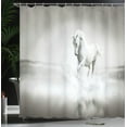 thumbnail image 4 of Ambesonne Animal Shower Curtain, Wild, 69"Wx84"L, Black and White, 4 of 5