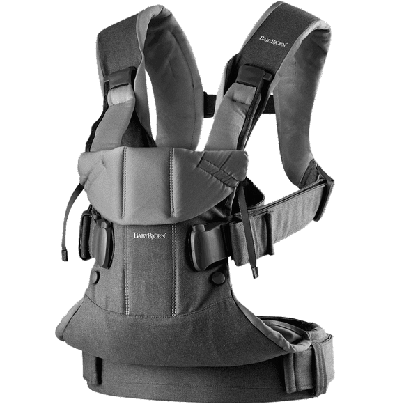 BabyBjorn Baby Carrier One, Woven, Denim grey/Dark grey