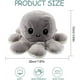 thumbnail image 2 of Pulpo de peluche reversible, peluche reversible con estado de ánimo, lindos juguetes de peluche de pulpo reversible, suave peluche de pulpo reversible (blanco y gris), 2 of 5