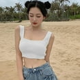 thumbnail image 2 of Spdoo Knitted Vest Women Outer Wear Slim-fit Cropped Bra Short Bottoming Top, 2 of 5