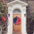 thumbnail image 4 of July 4th Wreath Patriotic Americana Wreath Handcrafted Memorial Day Wreath Festival Garland Decoration Outside Porch Front Door Wall Home Decor, 4 of 9
