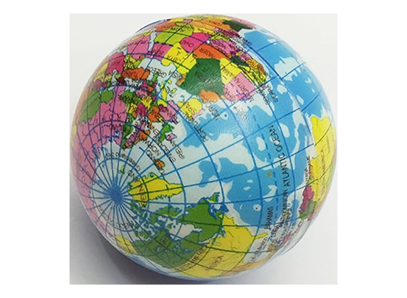 Mini Planet Earth Soft Foam Stress Balls (24 Balls Per Box)