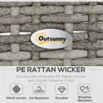 thumbnail image 3 of Light Grey 6-Piece Rattan Patio Furniture Set - Outdoor Sofa, Armchairs & Table for Living Room, Deck & Garden – Durable PE Wicker & Aluminum Frame, 3 of 7