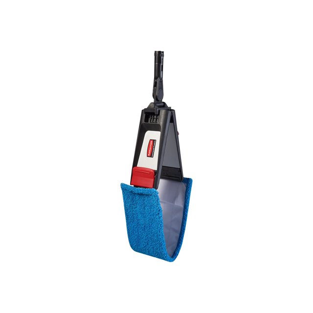 Rubbermaid Commercial 640-2132427 18 in. Adaptable Flat Mop MF Pad, Blue - Pack of 12