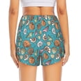 thumbnail image 4 of Uemuo Cute Conch Pattern Women's Athletic Shorts High Waisted Running Shorts with Liner Pockets Gym Elastic Workout Shorts-Small, 4 of 9