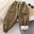 thumbnail image 5 of Gibobby Boys Pants Cargo Pants For Toddler Kids Boys 12 Months 2T 3T 4T Wide-Leg Elastic Waist Loose Long Pants Toddler Boys Clothes Little Boys Winter Pants(5-6 Years,Coffee), 5 of 7