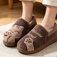 thumbnail image 6 of Knivor Cat Cartoon Bootie House Slippers for Women Cute Animal Fuzzy Fleece Lined Slip On Non Slip Thick Sole Indoor Outdoor Winter Couple Slippers, 6 of 8