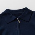 thumbnail image 4 of BMYJ Boys Collared Quarter Zip Knit Pullover Sweater, Polo Neck Long Sleeve Casual Sweater, Soft Knit Pullover for Toddler Boys, School Daily Fall Sweater (A, 7-8 Years), 4 of 7