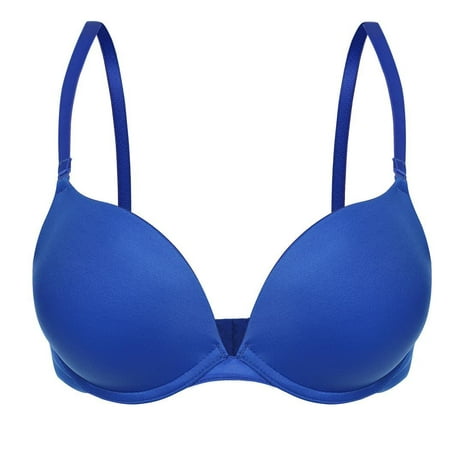 （best gift for women ）Women  Padded Solid 3/4 Cup Push Up Bra (Best Demi Cup Bra)