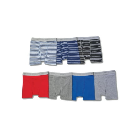 Cotton Lycra Boy Brief - Boys' Sport Ringer Boxer Brief, 7 + 3 Bonus Pack