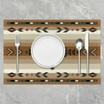 thumbnail image 2 of 18"x12" Southwest Native Design Placemats Set of 4 Girls Southwestern Geometric Table Place Mats,Tribal Placemat for Kitchen Dining Table Decor Indoor Outdoor Beige, 2 of 4