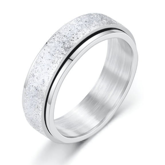 DESIGNICE Fidget Ring, Unique Rotating Fidget Rings, Effective Anxiety Ring, Elegant Tungsten Rings for Women, Fidget Rings for Women, 7
