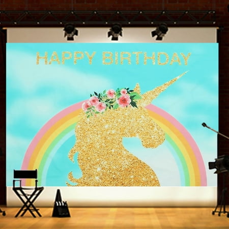 Colorful Blue Sky Rainbow Unicorn Party Backdrop Walmart Com Colorful Blue Sky Rainbow Unicorn Party Backdrop Walmart Com