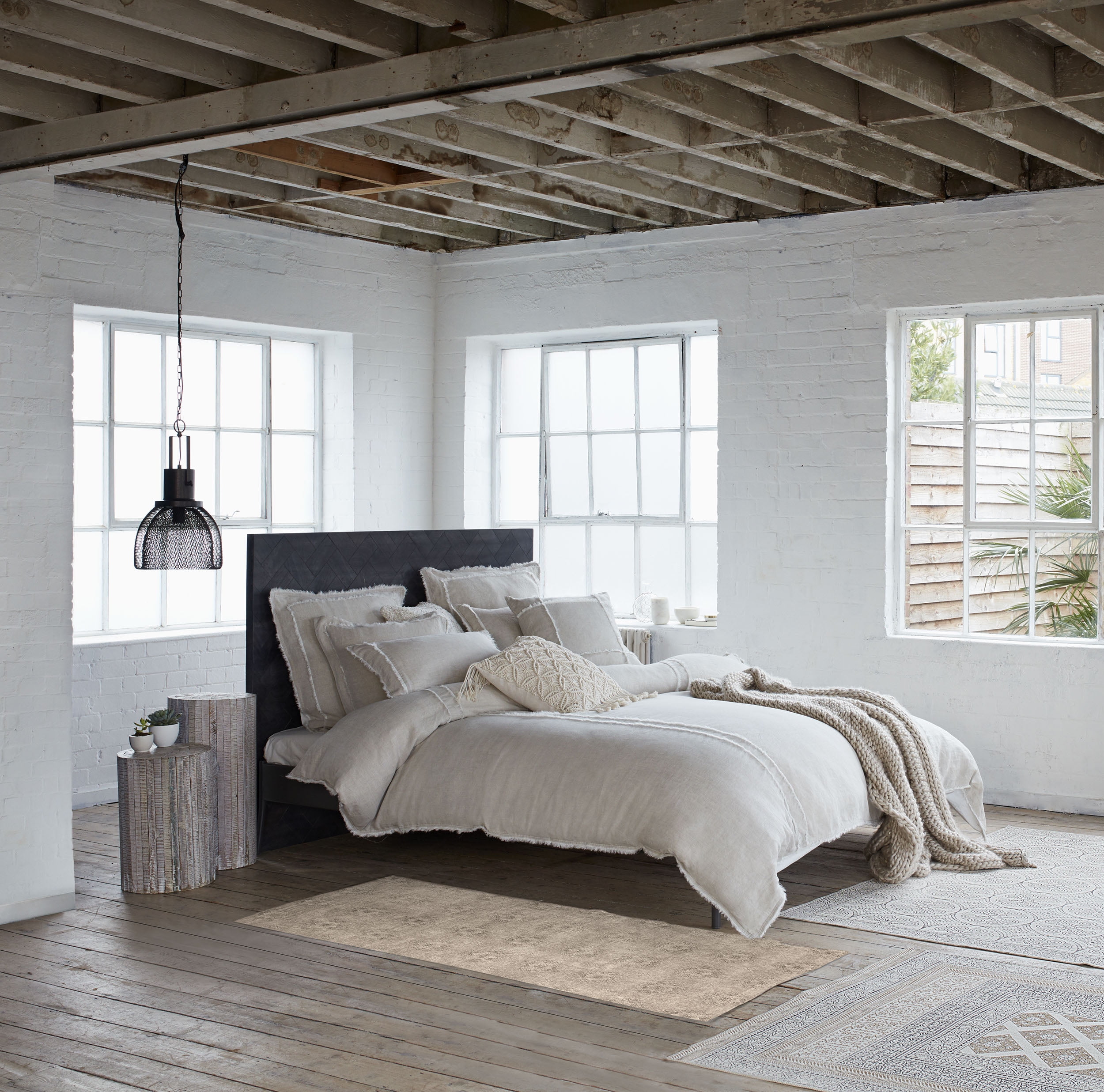 French Connection Stonewash Moroccan Accent Rug, Off-White, 20x60
