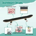 thumbnail image 4 of 31'' Complete Skateboard 7 Layer Canadian Maple Double Kick Deck Skateboards Shabby chic vintage roses tulips forget me nots vintage Skate Board for Beginner Adult Gifts, 4 of 5