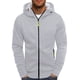 thumbnail image 1 of WILLBEST Sudadera con Capucha y Cremallera para Hombre, Forrada, Informal, Cálida, para Deportes Al Aire Libre En Invierno, Cómoda y Suave XGrande, 1 of 3