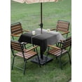 thumbnail image 4 of Outdoor Tablecloths with Umbrella Hole & Zipper, Black Grey Ombre 60x60 Inch Square Tablecloths, Modern Abstract Art Texture Waterproof Table Cloth, Patio/Pool/Picnic Table Covers, 4 of 8
