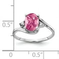 thumbnail image 2 of Primal Gold 14 Karat White Gold 8x6mm Oval Pink Tourmaline and AA Diamond Ring, 2 of 4