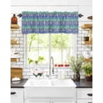 thumbnail image 6 of Valances for Windows, Vintage Animal Abstract Green Purple Rabbit Floral Rod Pocket Short Window Valance Curtains Holiday Window Treatment for Kitchen Living Room Bathroom, 54"x18", 6 of 6