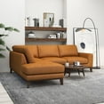 thumbnail image 2 of Modern Leather Sectional Sofa 220cm with High Comfort and Durability, 2 of 6