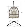 thumbnail image 4 of Jese Stainless Steel Egg Hanging Chair with Stand, 4 of 8