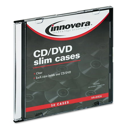 Innovera CD/DVD Polystyrene Thin Line Storage Case  Clear  50/Pack price history on PriceWatchPro