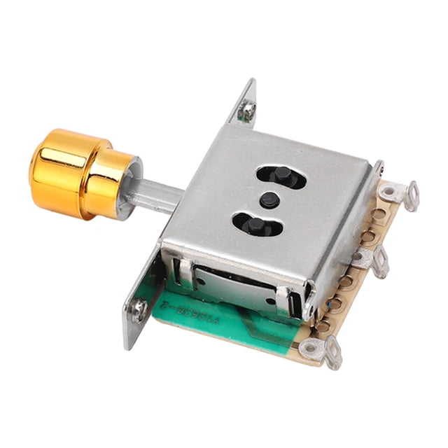 Guitar Pickup Switch, Pickup Toggle Switch Convenient Control Small Size 3 Way Metal Practical High Strength Easy To Install For Upgrade Gold