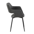 thumbnail image 3 of Margarite Chair, Upholstered Dining Chairs, Mid-Century Modern Dining Chair, Kitchen Chairs for Dining Table, Dining Chairs Set of 2 (Grey Faux Leather), 3 of 5