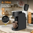 thumbnail image 4 of Single Serve Coffee Maker for K Capsule, 3 Seconds Hot with Adjustable Temperature Control, Dual Brew Modes, Transparent Water Tank & Removable Stand, Fast Brewing Coffee Machine, Black, 4 of 6