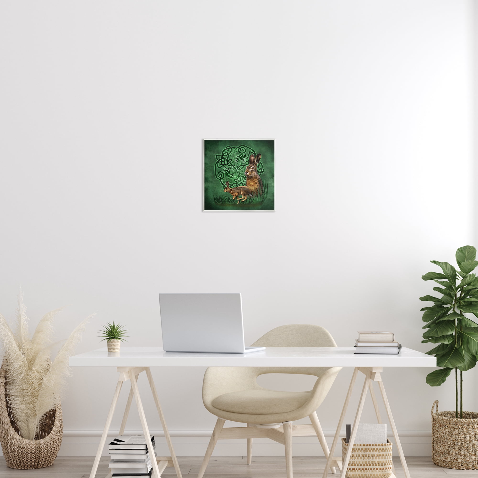 Stupell Industries Celtic Hare Fractal Animals & Insects Painting Unframed Art Print Wall Art, 12 x 12
