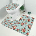 thumbnail image 2 of Pioneer Flower Floral Print Pattern Bathroom Rugs Sets 3 Piece,Toilet Cover Set,Absorbent Non Slip Bathroom Mats Sets with U-Shaped Contour Rug Toilet Rug Set, 2 of 5