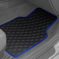 thumbnail image 4 of FH Group Deluxe Universal Fit Non-Slip Faux Leather Car Floor Mats Blue - 4pc, 4 of 9