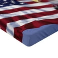 thumbnail image 2 of Ambesonne American Flag Fitted Sheet, Bless America Flag, Full Size, Multicolor, 2 of 3